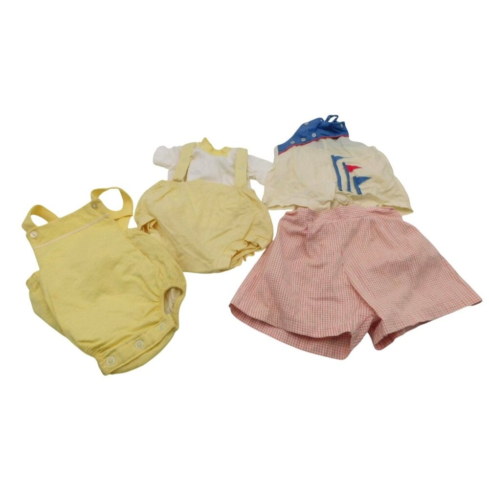 Lot of Vintage Short Overall Outfits Baby Carters 6 Months 1960s